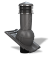 Kominek wentylacyjny z odpływem kondensatu K97 z profilowanym przejściem dachowym, montowany bezpośrednio na dachówce ceramicznej TILE PLUS DN 125 WiroVent Plus -dekarzonline.pl