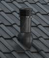 Kominek wentylacyjny z odpływem kondensatu K97 z profilowanym przejściem dachowym, montowany bezpośrednio na dachówce ceramicznej TILE PLUS DN 125 WiroVent Plus -dekarzonline.pl