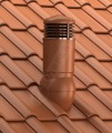 Kominek wentylacyjny izolowany z profilowanym przejściem dachowym, montowany bezpośrednio na dachówce ceramicznej K98 TILE PLUS DN 125 WiroVent Plus - dekarzonline.pl