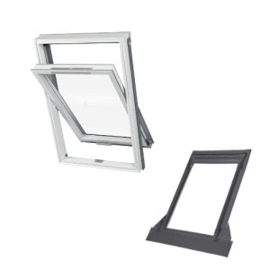 Okno dachowe Dakea Good PVC pakiet 2- szybowy + kołnierz uniwersalny KUF 66x118