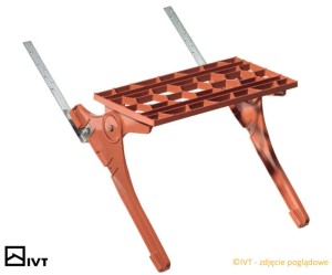 Ława kominiarska uniwersalna ALU-TRITT - produkt uniwersalny to wszystkich pokryć dachowych z dachówki ceramicznej, betonowej i gontów