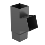 Kwadratowy trójnik - system 80 mm - system rynnowy Galeco Stal 2 