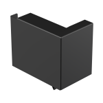 Kwadratowa zaślepka lewa do maskownicy podsufitkowej - system 125 mm - system rynnowy Galeco Stal 2 