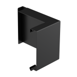 Kwadratowa zaślepka prawa do maskownicy podsufitkowej - system 125 mm - system rynnowy Galeco Stal 2 