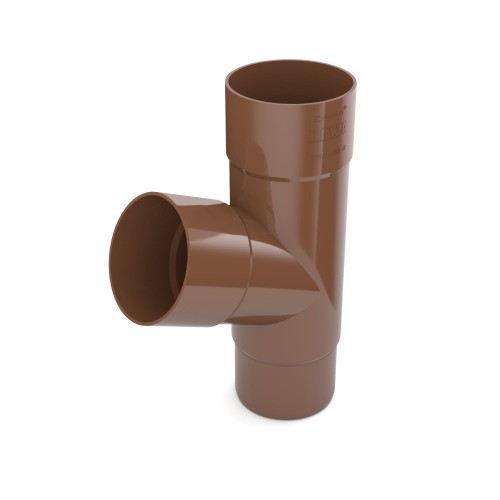 Trójnik systemu rynnowego BRYZA -  systemy 63 mm  - 90 mm - 110mm   kolorystyki brązowy - grafitowy - zielony - czerwony - czarny -  ceglasty - biały - dekarzonline.pl