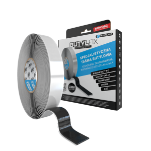 Taśma butylowa dwustronna 25 mm x 1,0 mm / 17,5 mb czarna