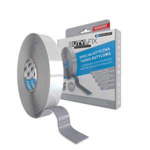 Taśma butylowa dwustronna 25 mm x 2,0 mm / 9,5 mb szara 