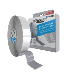 Taśma butylowa dwustronna 30 mm x 1,0 mm / 17,5 mb szara