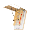Schody strychowe supertermoizolacyjne z drewnianą drabinką - 70x130 cm / 305 cm - 3 segmentowe - LWT FAKRO
