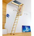 Schody strychowe supertermoizolacyjne z drewnianą drabinką -  72x122 cm /  280 cm - 3 segmentowe - LWT Passive House FAKRO