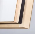 Schody strychowe ognioodporne z zamkiem drewnianą drabinką - 70x100/ 280 cm - 4 segmentowe -  LWF 60 Security Lock